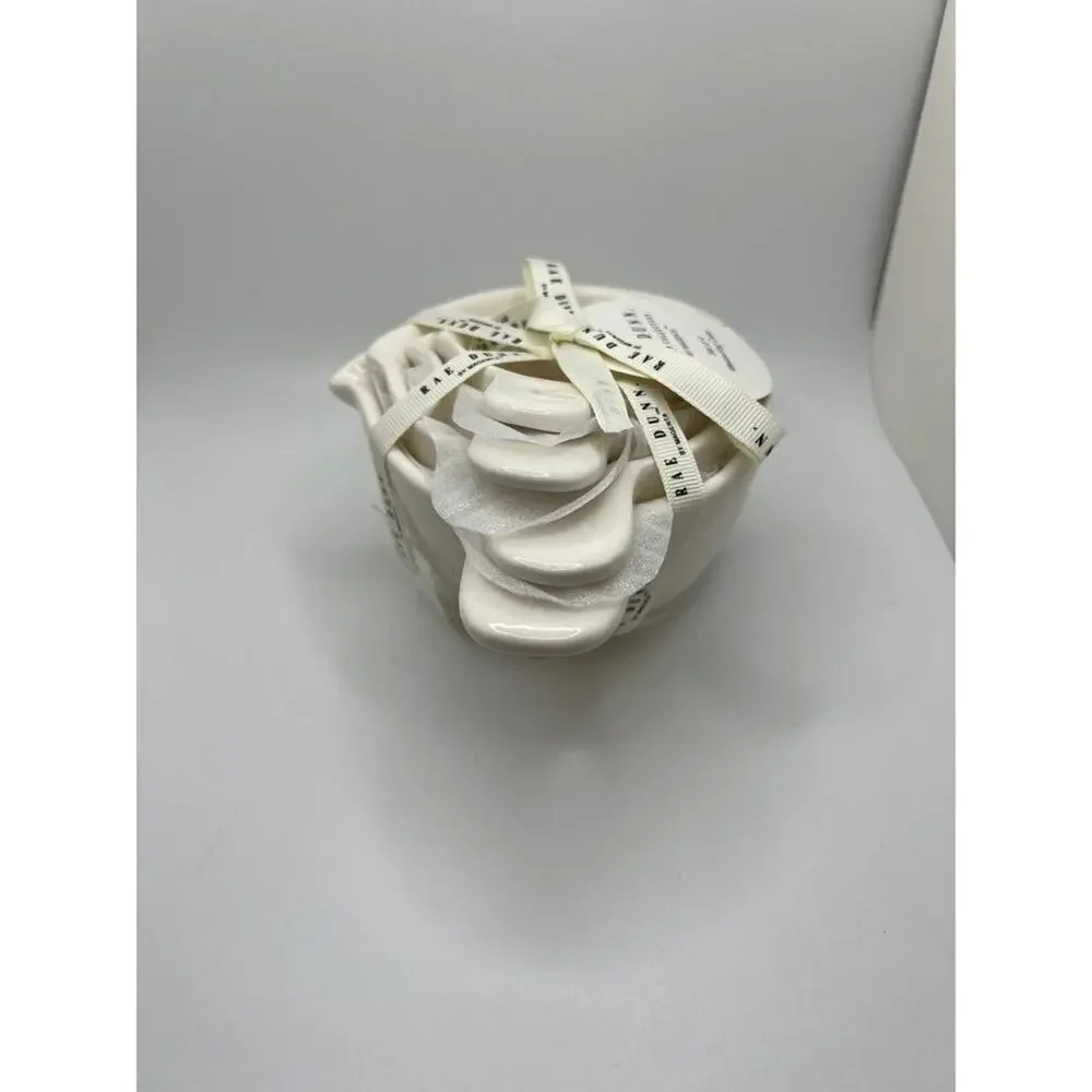 Rae Dunn White Measuring Cups with Handles, Brand New!